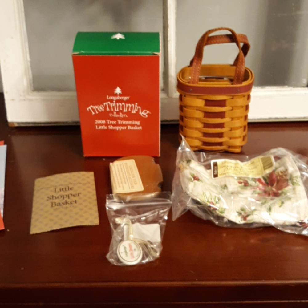 2008 longaberger tree Trimming Little Shopper